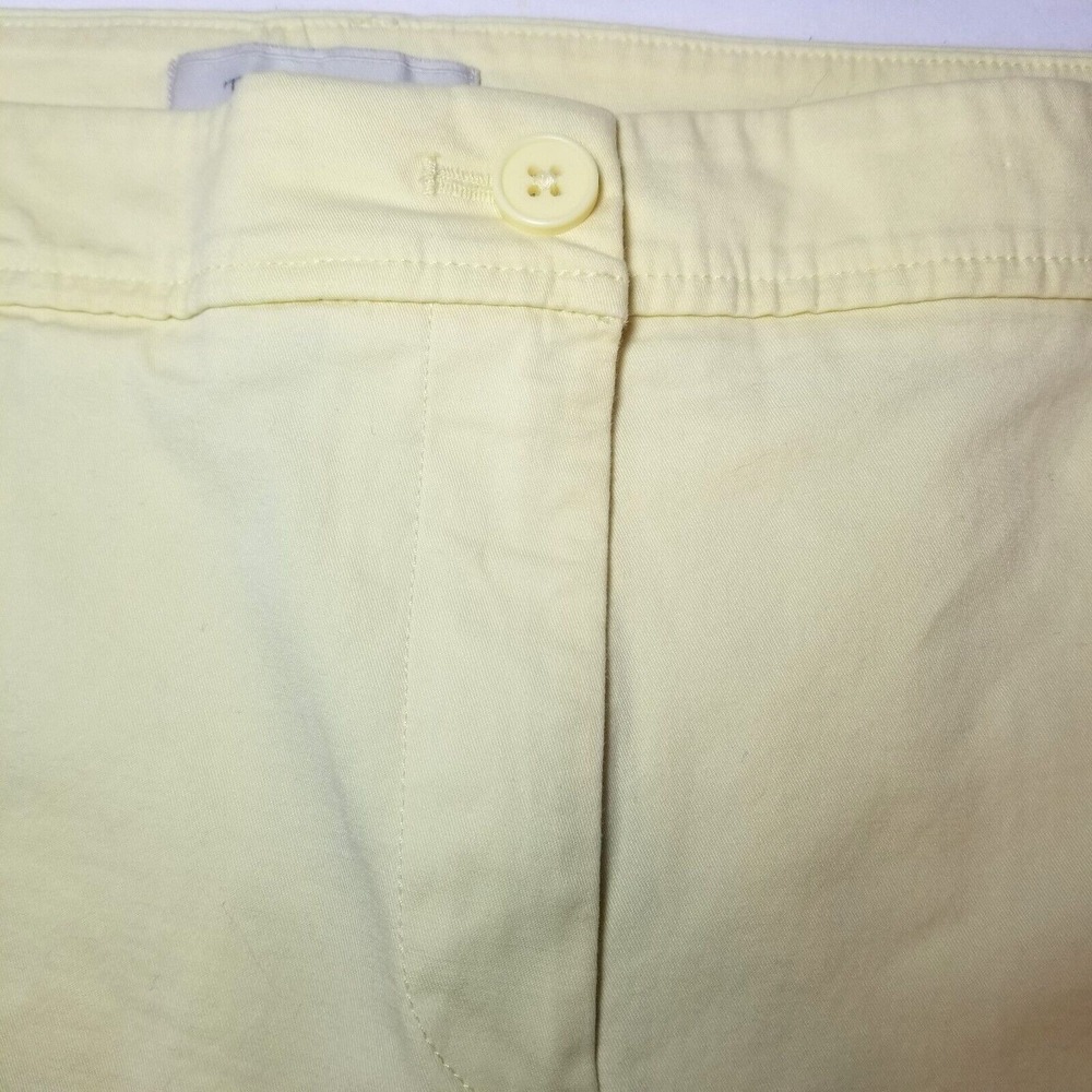 Talbots Outlet Womens Soft Yellow Stretch Bermuda Short Pockets Preppy Summer 16 - Picture 5 of 8